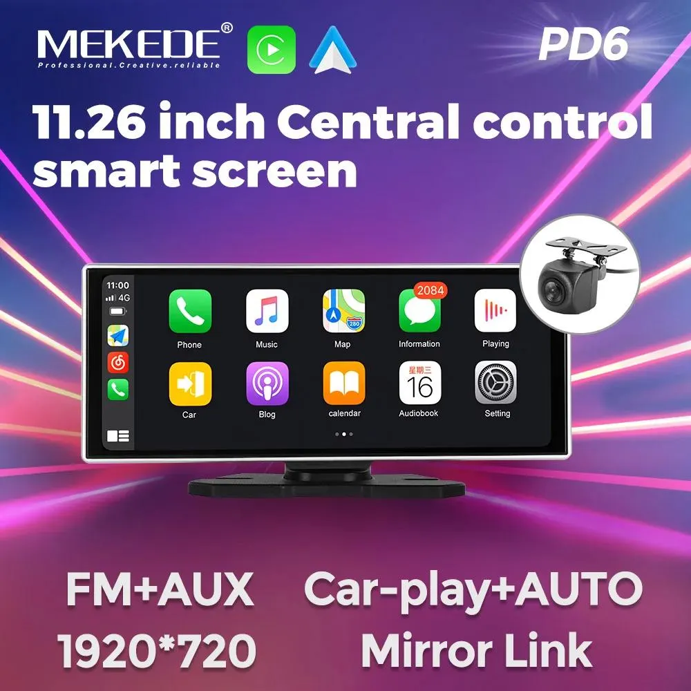 MEKEDE PD6 Linux OS Universal 11.26 inch central controlsmart IPS screen wireless Car-play+Android Auto 1920*720HD Mirror Link