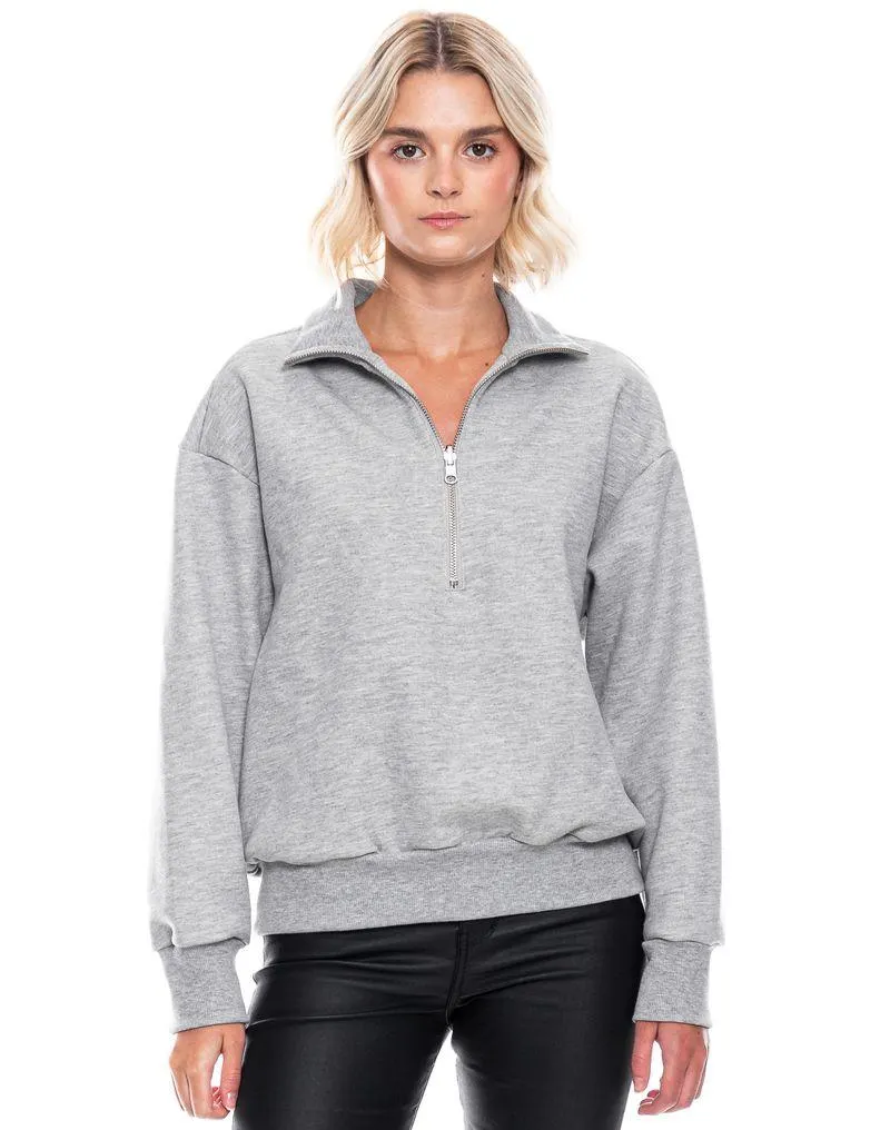 Buzo Cerrado Cuello Alto Con Cremallera En Frente