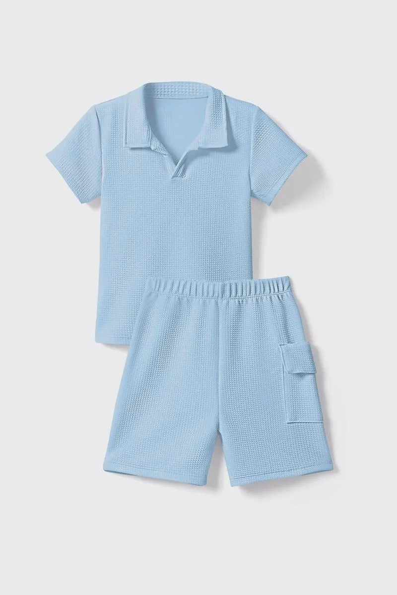 CONJUNTO X 2 POLO-BERMUDA Azul