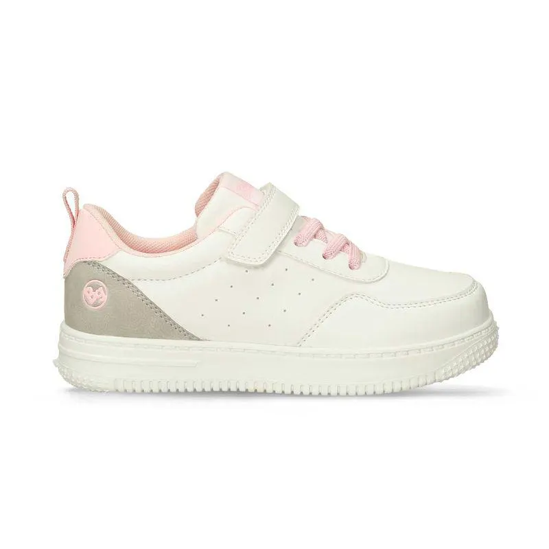 Tenis Casuales Blanco-Rosado Bubblegummers Querida Niña