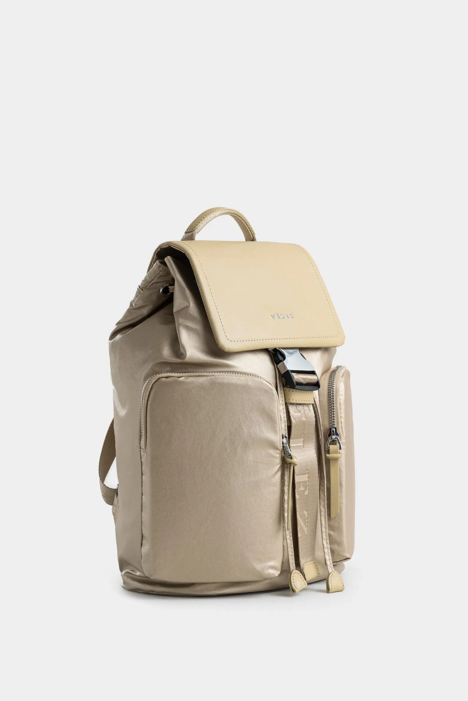 Morral Ibiza de lona y cuero para mujer ajuste chapa