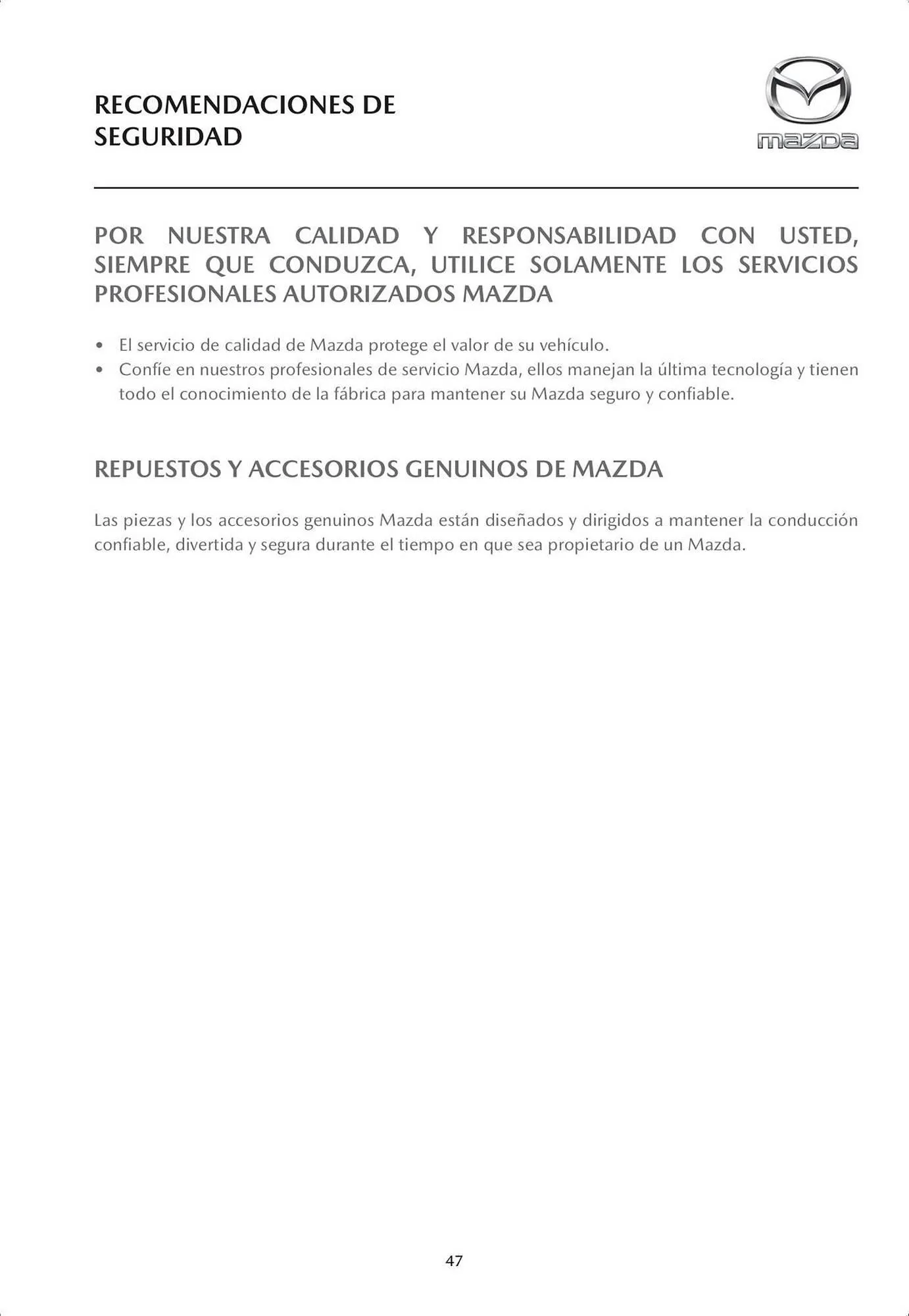 Catalogo de Catálogo Mazda 4 de octubre al 4 de octubre 2024 - Pag 49