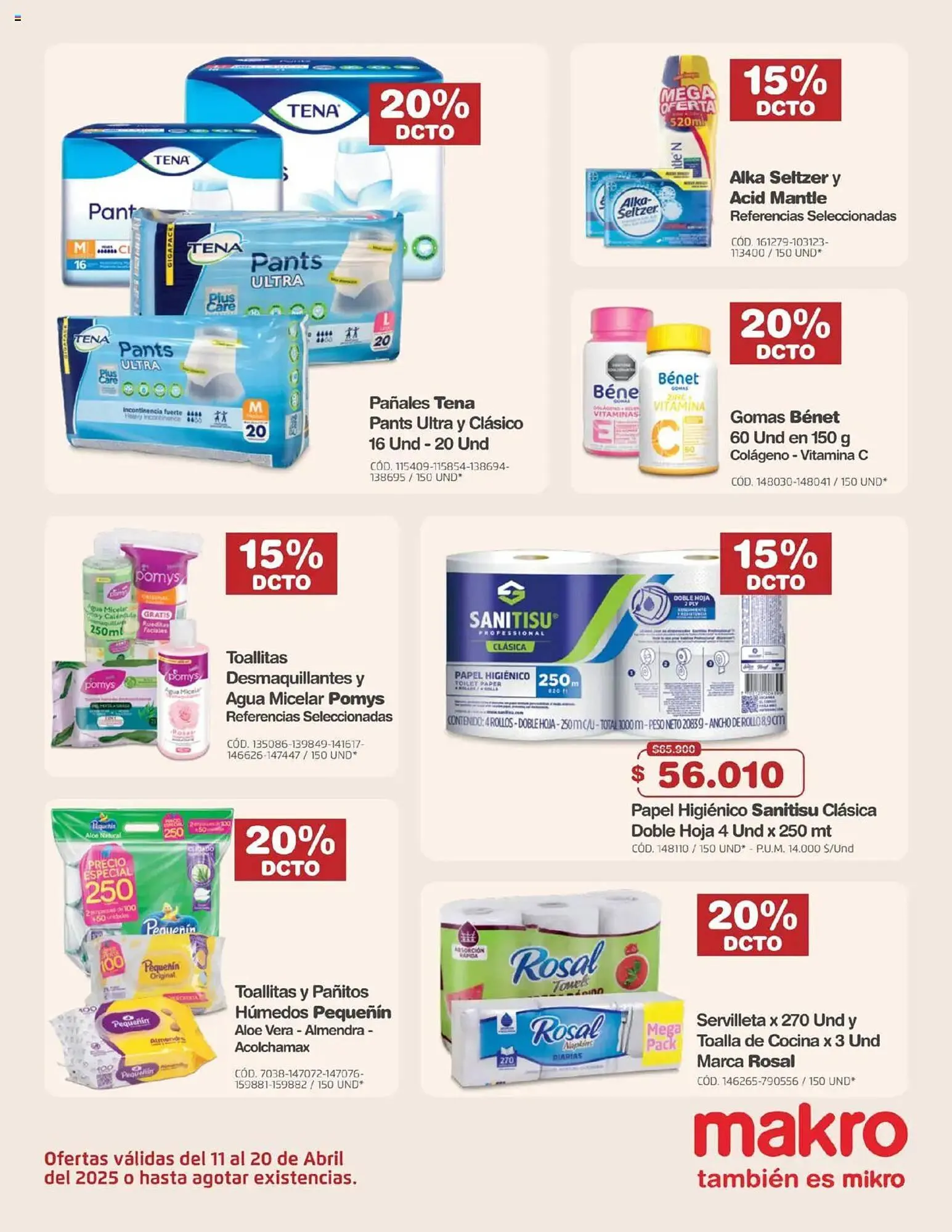 Catalogo de Catálogo Makro 11 de abril al 20 de abril 2025 - Pag 20