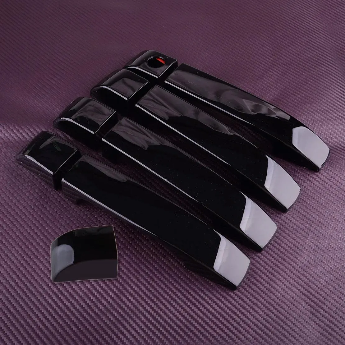 1 Set Black Car Exterior Door Handle Trim Bezel Cover Accessories ABS fit for Land Rover Range Rover L322 2002 2003 2004-2012