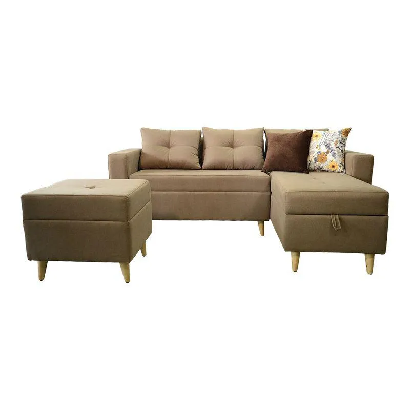 SALA IBG VENECIA 2P + PUFF COCOA