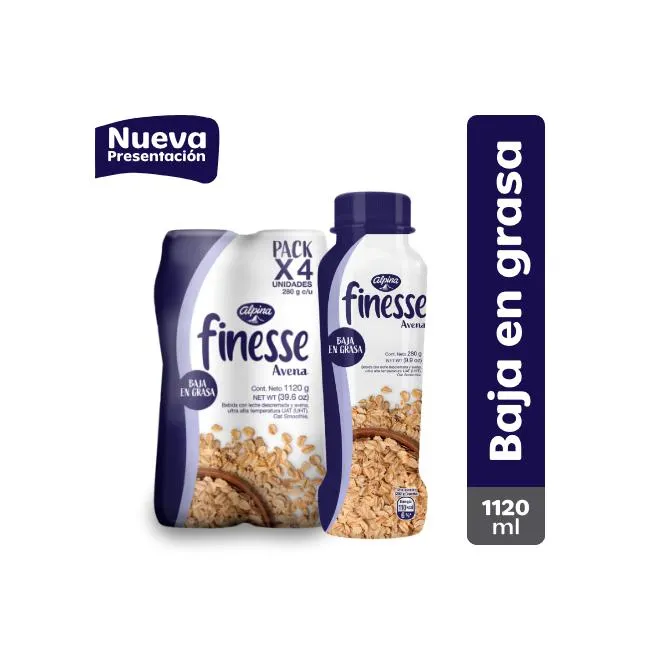 Avena Finesse Botella x4 Und 280 ml