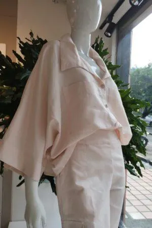 Camisa Aina Lino Almendra