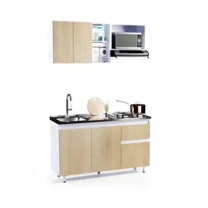 Cocina Integral Mdp 150cm Sin Meson 5 Puertas 1 Cajón - Rovere