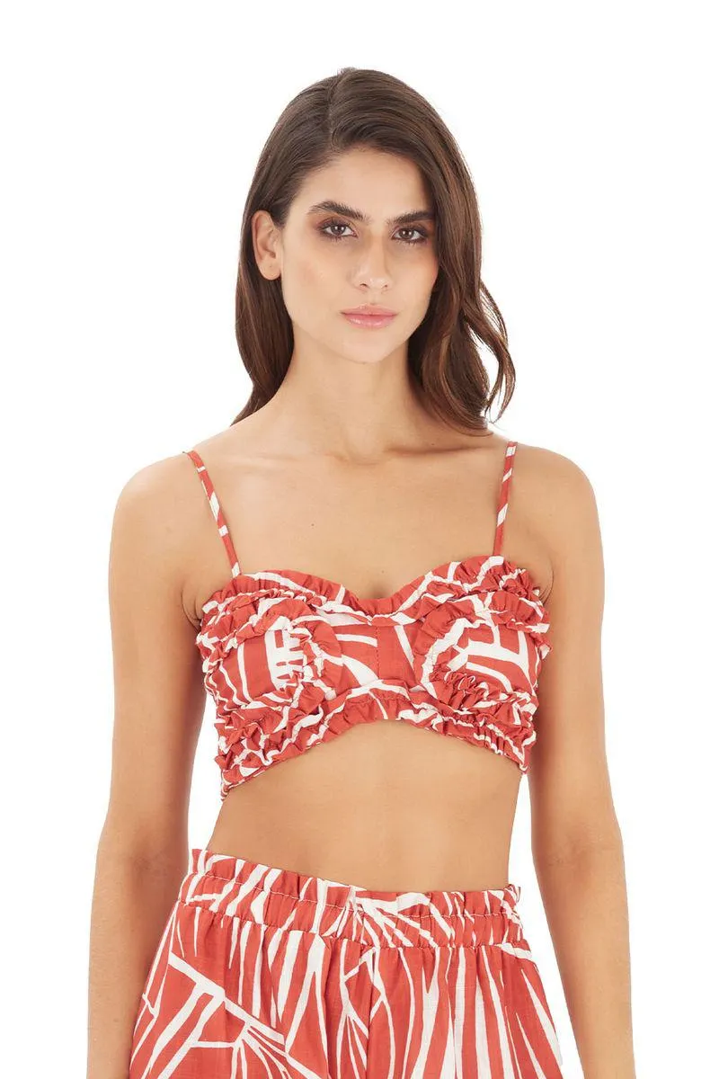 Top suspiros terracota Evalie