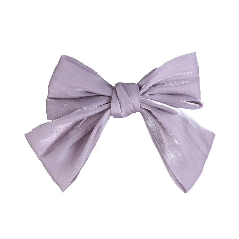 Broche para Cabello con Moño Lustrous Morado