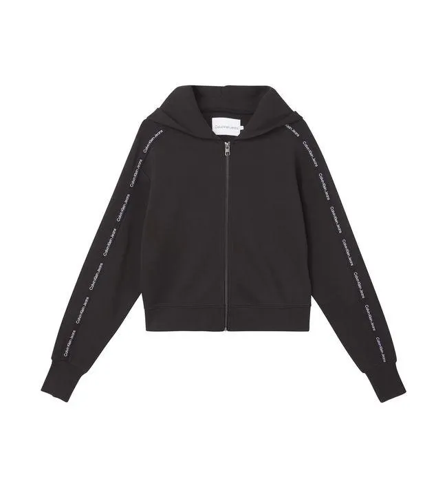 Buzo Con Cremallera Mujer Negro Calvin Klein