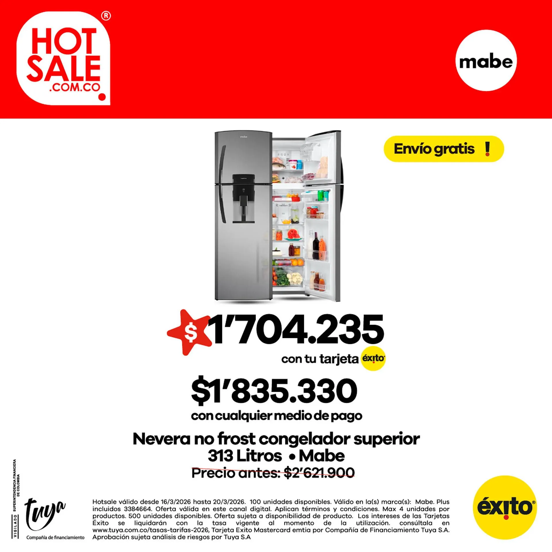 Catalogo de Catálogo Éxito 17 de marzo al 20 de marzo 2026 - Pag 1