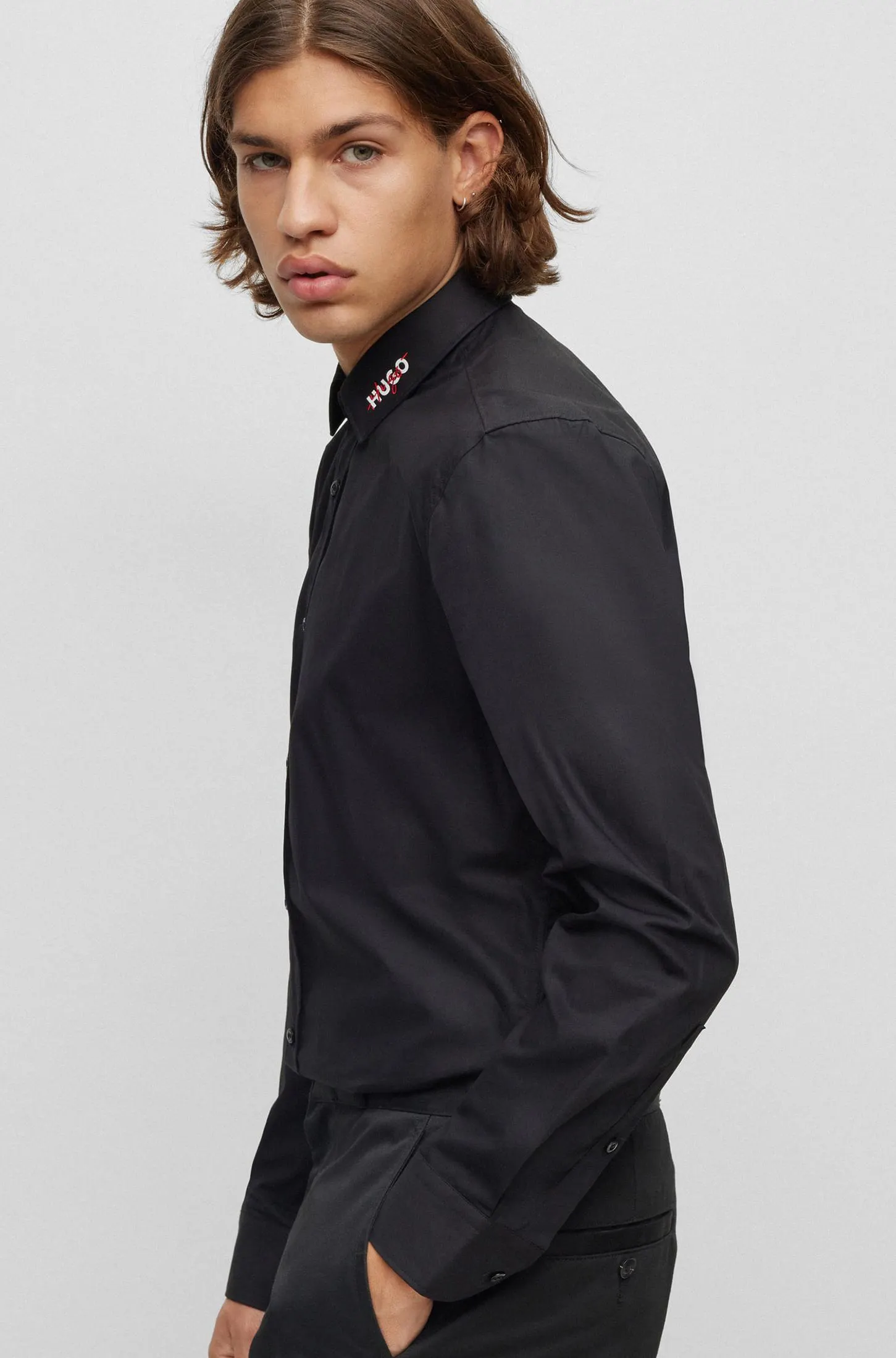 Camisa Extra Slim Fit De Algodón Hombre