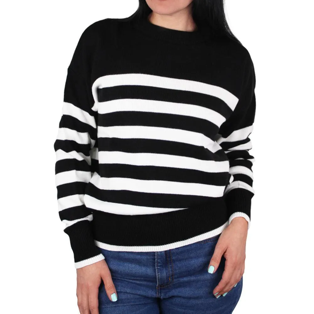 Buzo con Rayas para Mujer Lec Lee - Negro