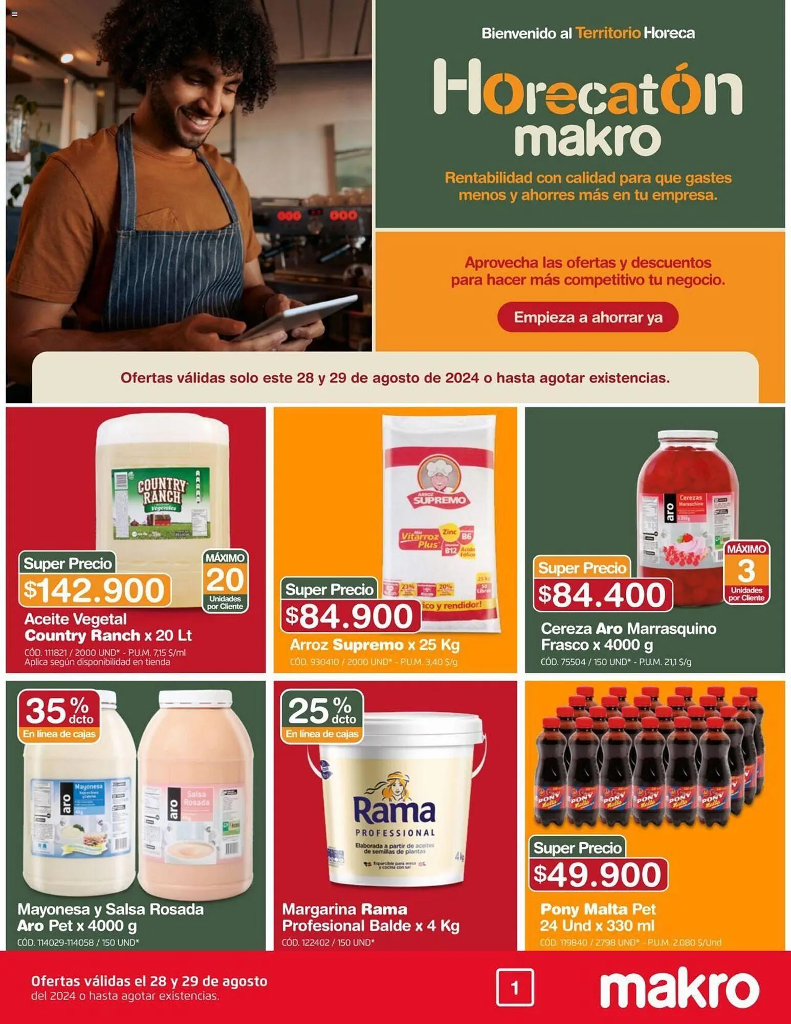Catalogo de Catálogo Makro 28 de agosto al 29 de agosto 2024 - Pag 1