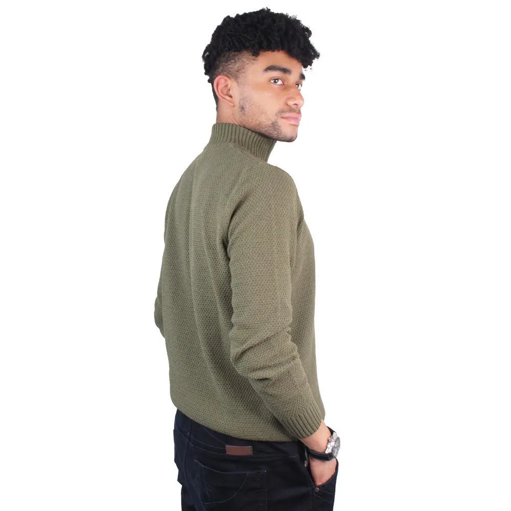 Suéter Cuello Alto Lec Lee Verde Militar