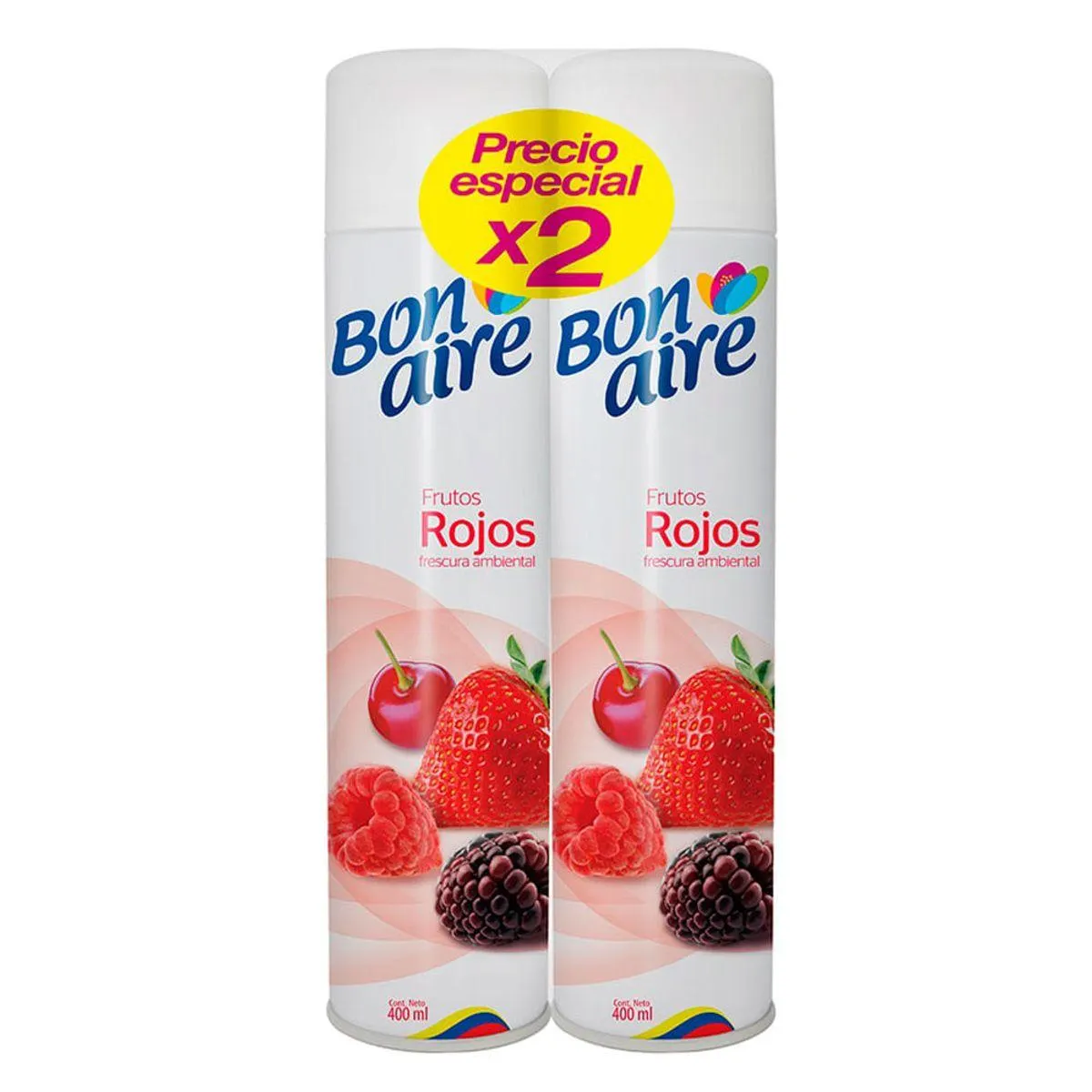 Ambientador spray 400 ml frutos rojos 2 unidades