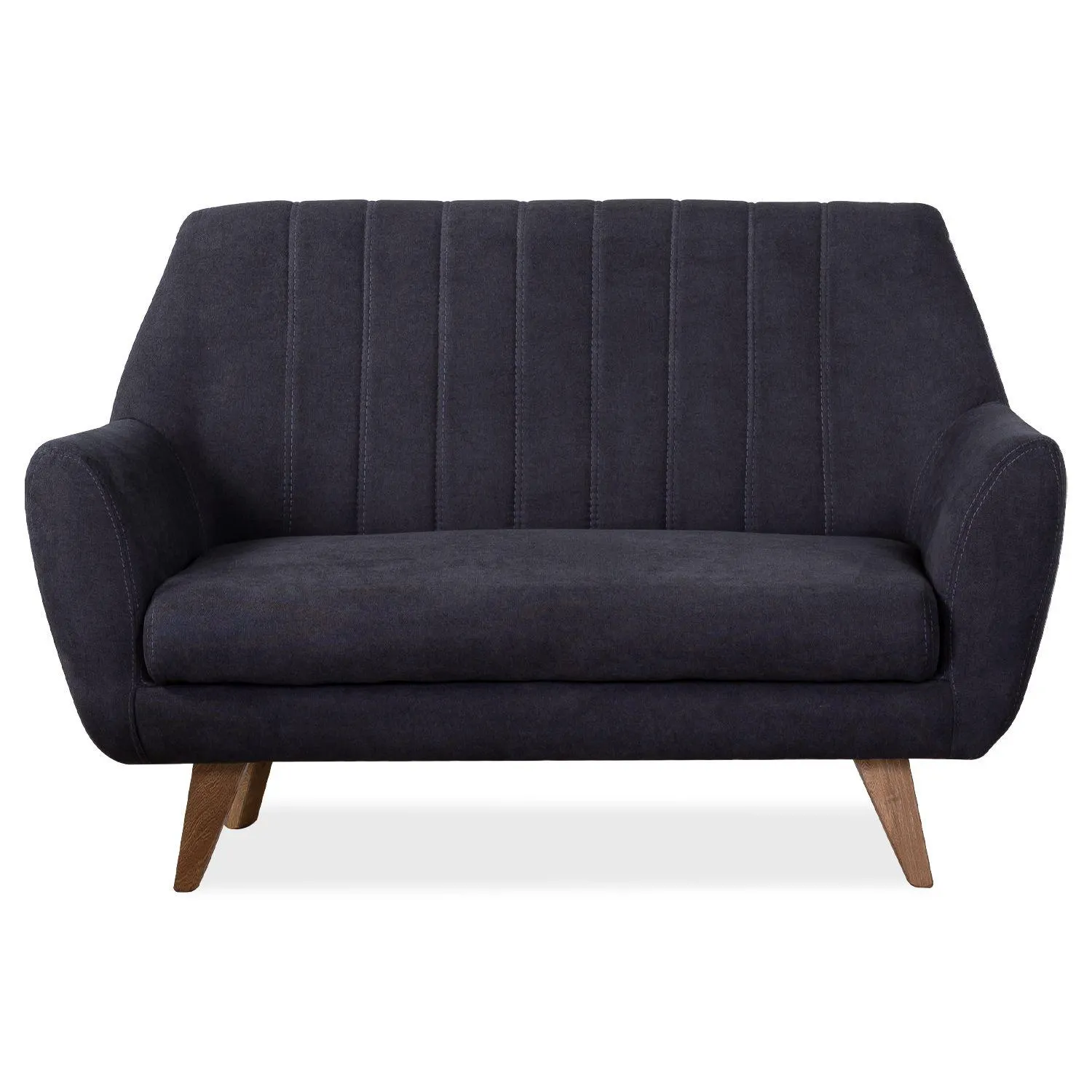 Sofá 2 Puestos Lugo Microfibra Dorsey Gris, Natural