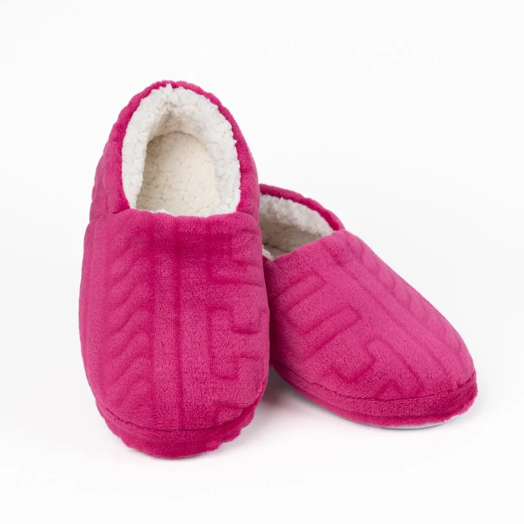 PANTUFLA MOCCA DAMA CH FUCSIA