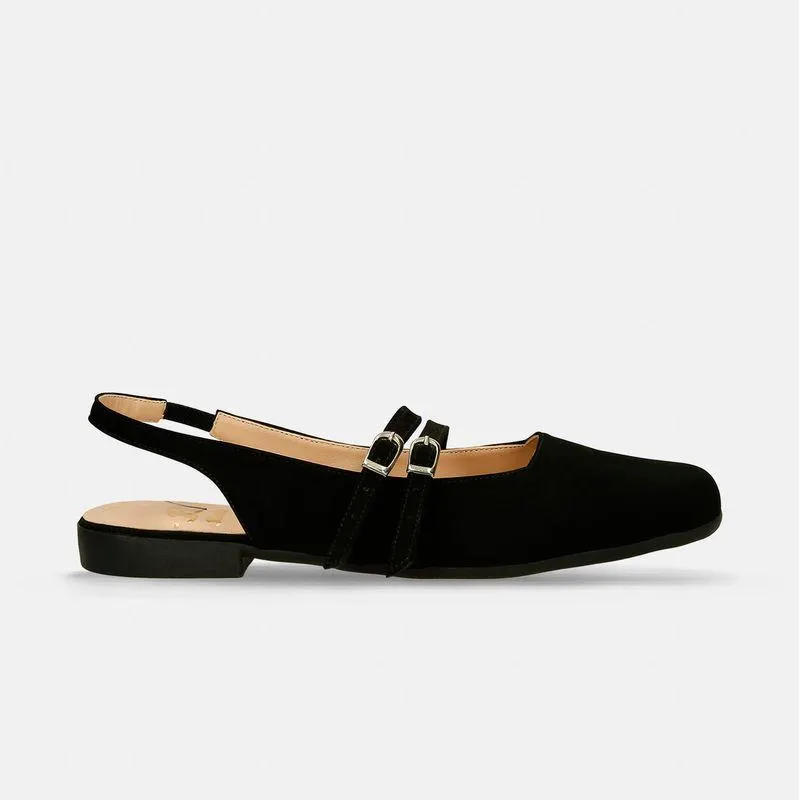 Baletas Negro Bata Jiny Mujer