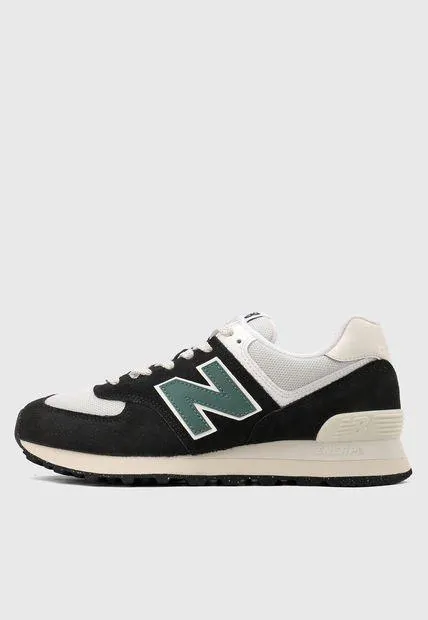 Tenis Lifestyle Negro-Gris-Verde new balance 574