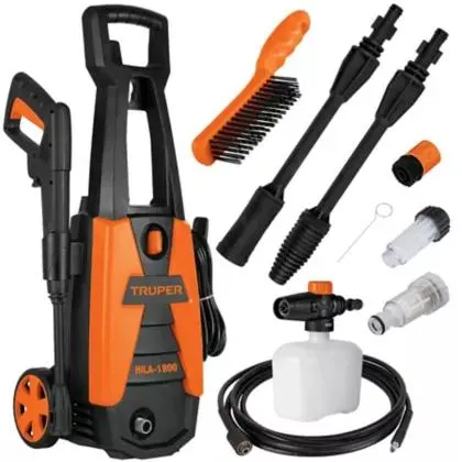 Hidrolavadora Eléctrica Más Cepillo 1.800 Psi Con Accesorios