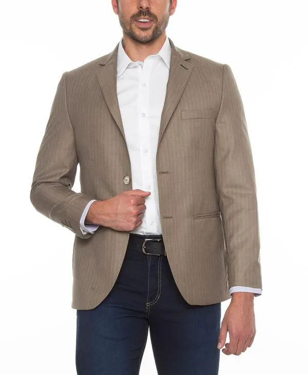 Blazer Casual Durham Camel de Rayas
