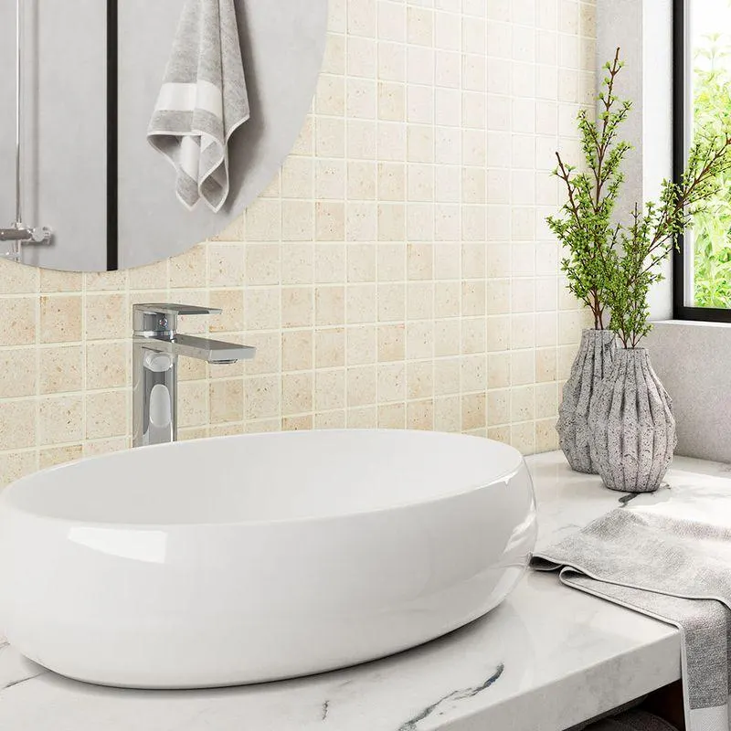 Griferia lavamanos Alta Squadra Cromo