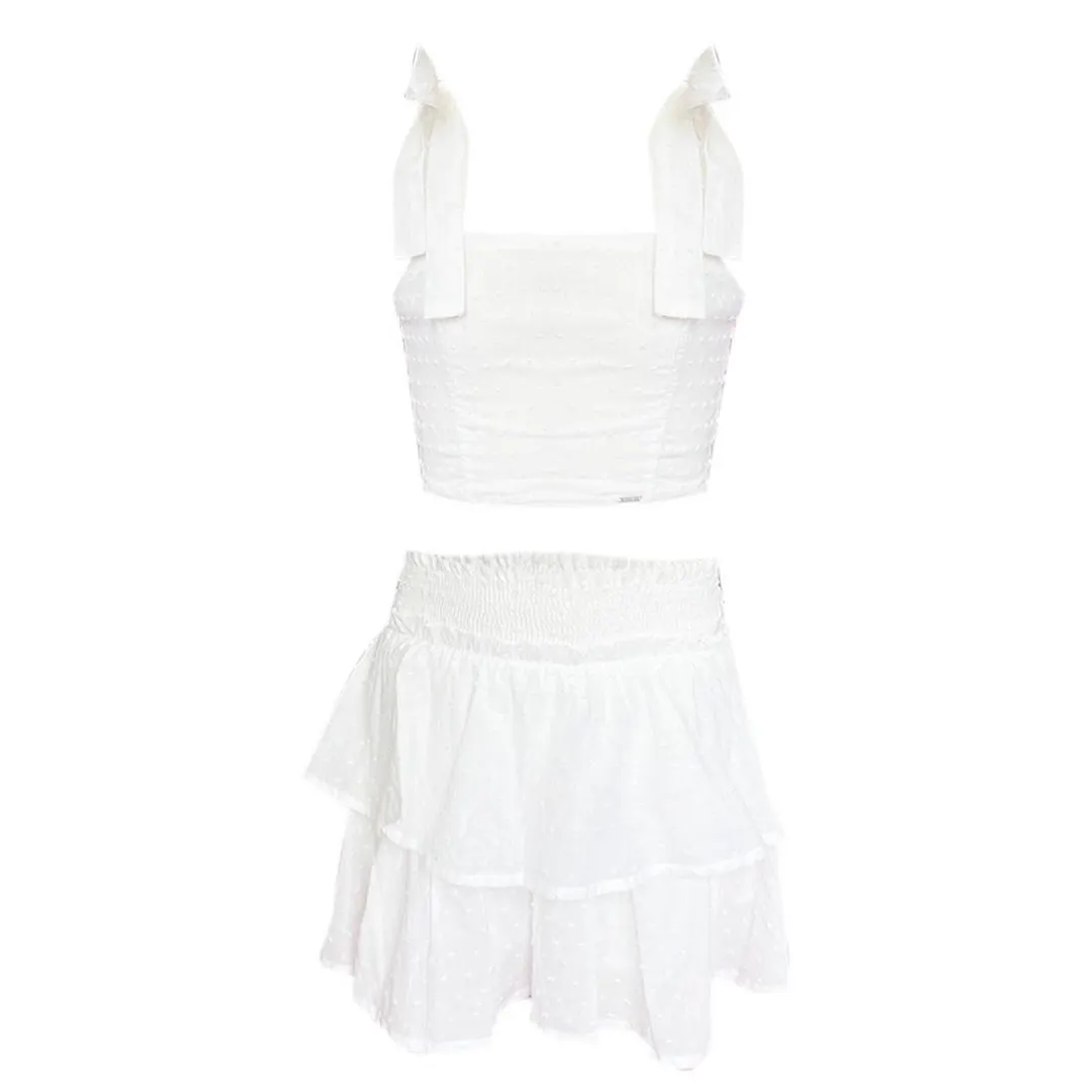 WHITE SKORT SET FOR GIRLS