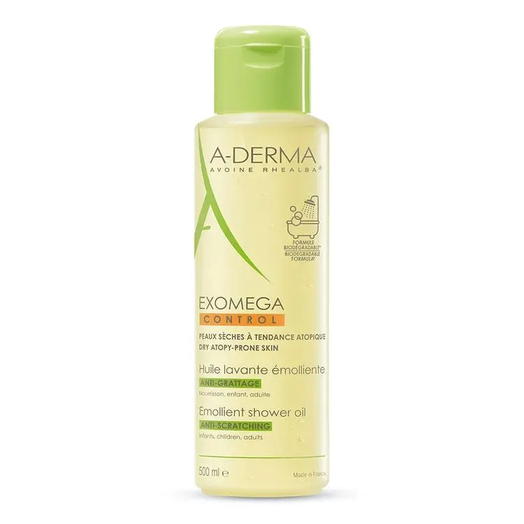 A-Derma Exogema Control Aceite Ducha Limpiador Emoliente Frasco De 500 mL