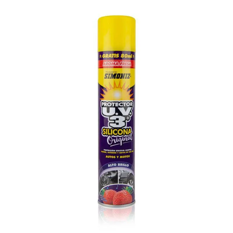 Silicona protectora UV3 Simoniz aerosol fresa x400ml