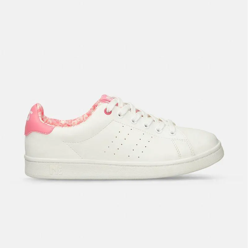 Tenis Casuales Blanco-Rosado North Star Barrio Retrostar Mujer