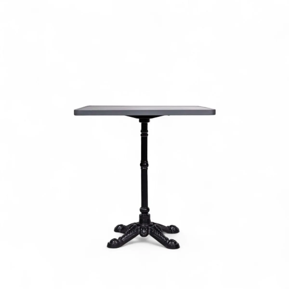 Mesa de comedor gris oscuro pata hierro 72x70x70