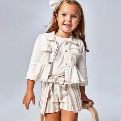 SHORT RAYAS BEIGE NIÑA MINI MAYORAL REF 3208