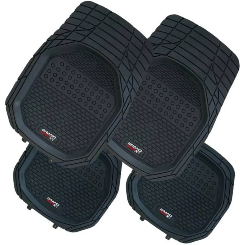 Tapete carro grand prix universal ajustable caucho set de 4