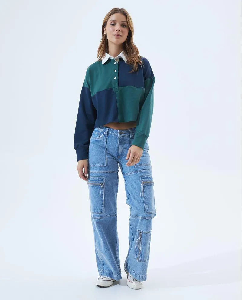 Camisa tipo polo para mujer