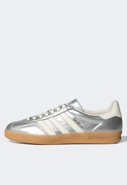 Tenis Lifestyle Plateado-Blanco adidas Originals Gazelle Indoor