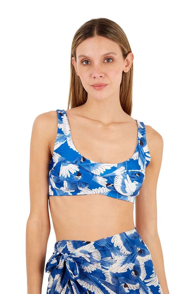 Top Estampado Azul para mujer Stella