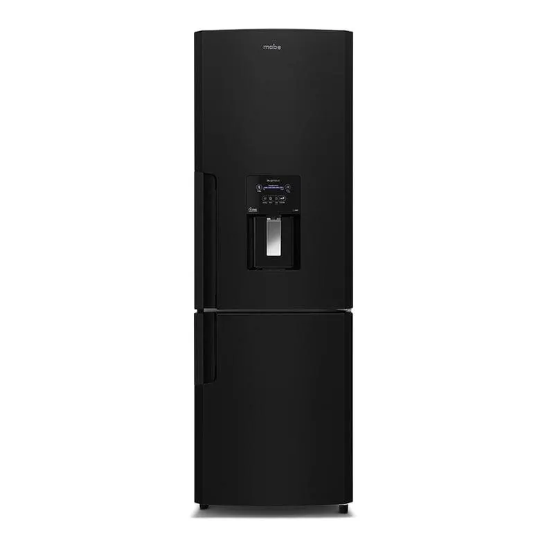 Nevera bottom freezer 314 l brutos black steel mabe - rmb300izbrp0