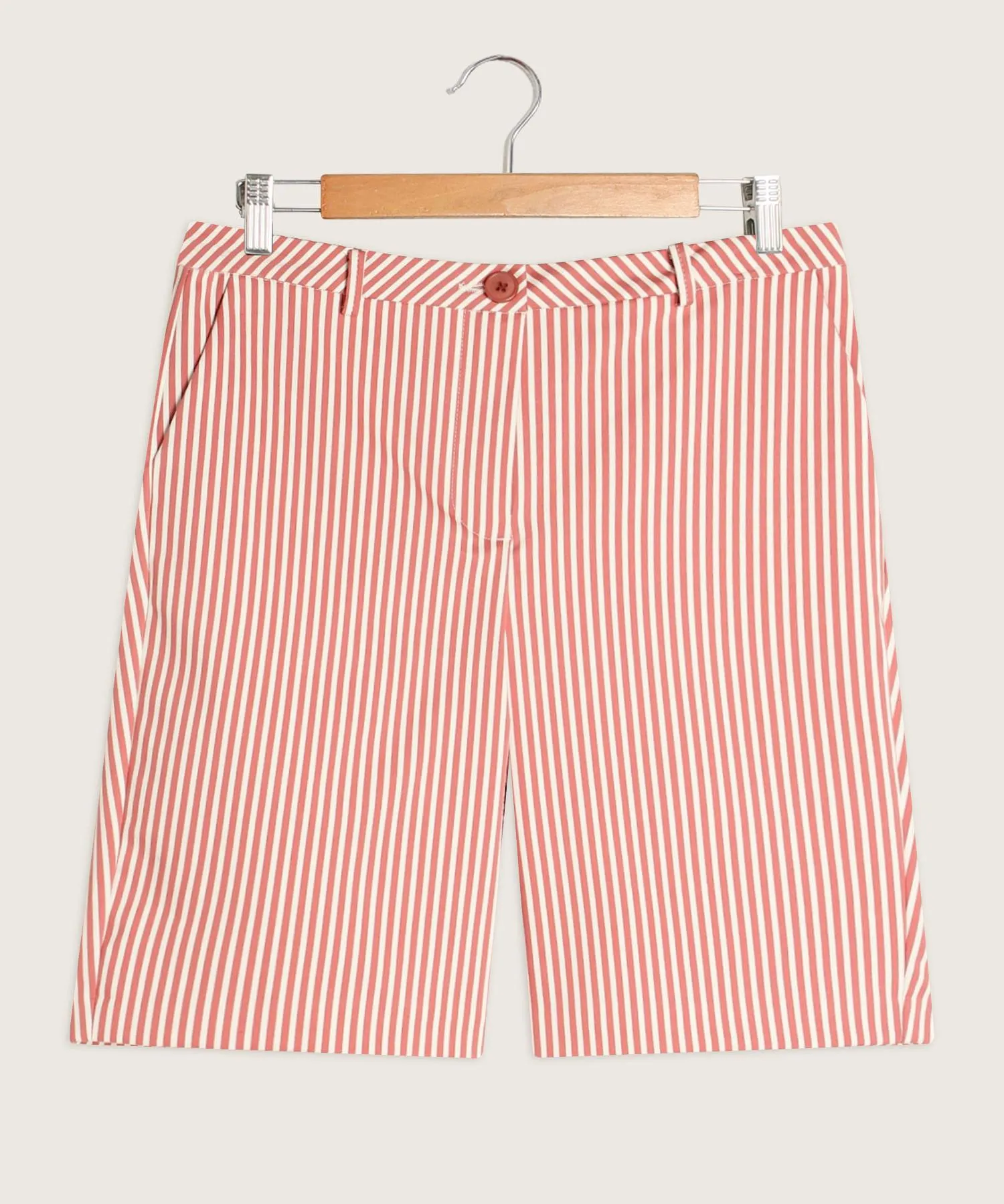 Bermuda Preteñida Larga Con Bolsillos Diagonales