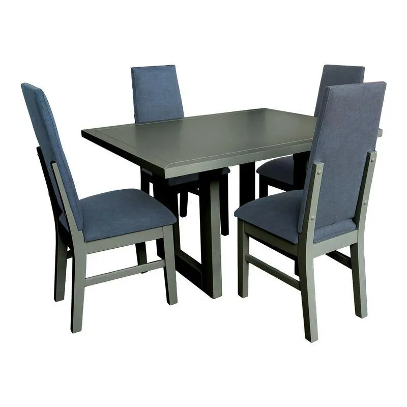 COMEDOR IBG LONDON 4 PUESTOS NEGRO AZUL