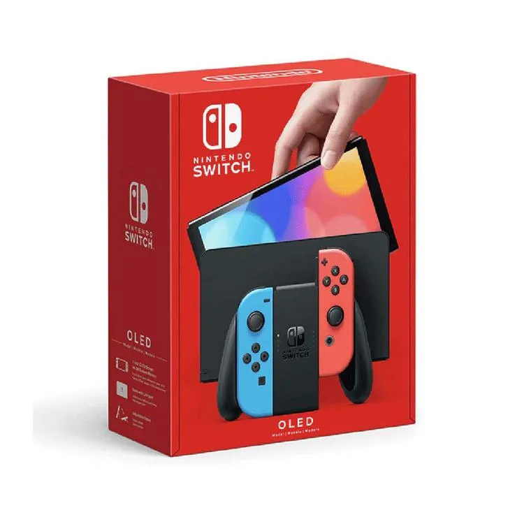 Consola NINTENDO SWITCH Modelo OLED con Joy-Con Rojo Neon|Azul Neon