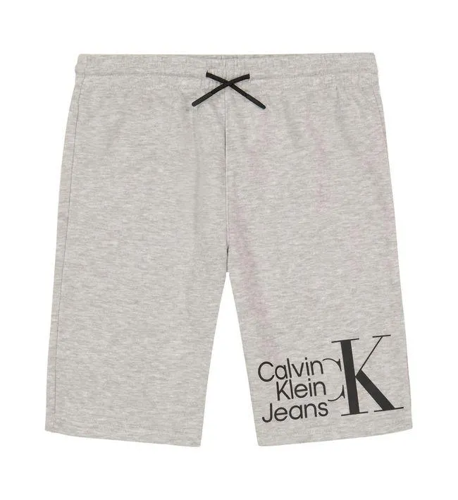 Pantalón Corto Con Logo Gris Para Niño