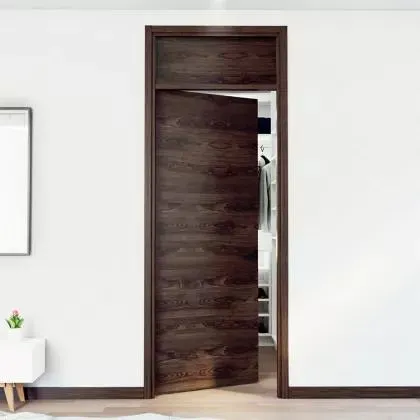 Puerta Lista Prakti + Cenefa Coñac 70x235cm - Ap. Izquierda