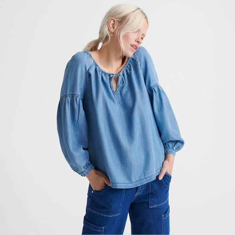 Camiseta Larga Para Mujer Arizona Peek A Boo Top Superdry 30429