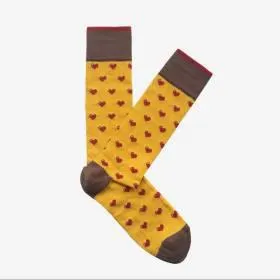 Medias Amarillas Corazones 10-12
