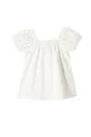 Blusa Bimba marfil manga corta para bebé niña