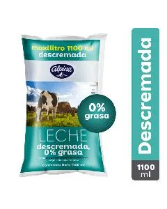 Leche Descremada Alpina Bolsa 1100 ml