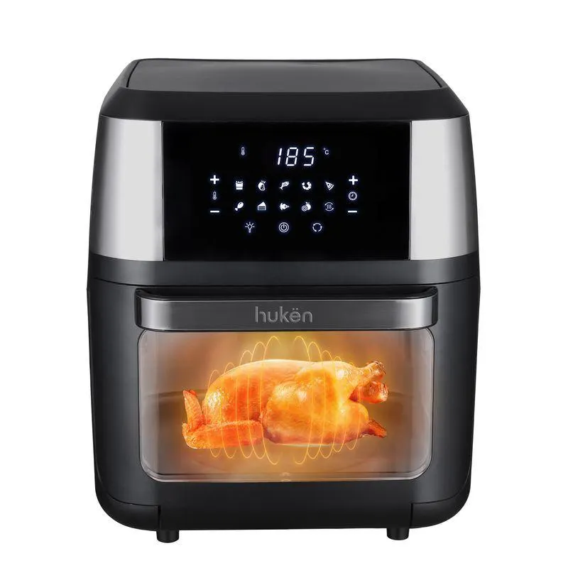 Freidora de Aire Multifuncional Premium Negro 12L Hukën®