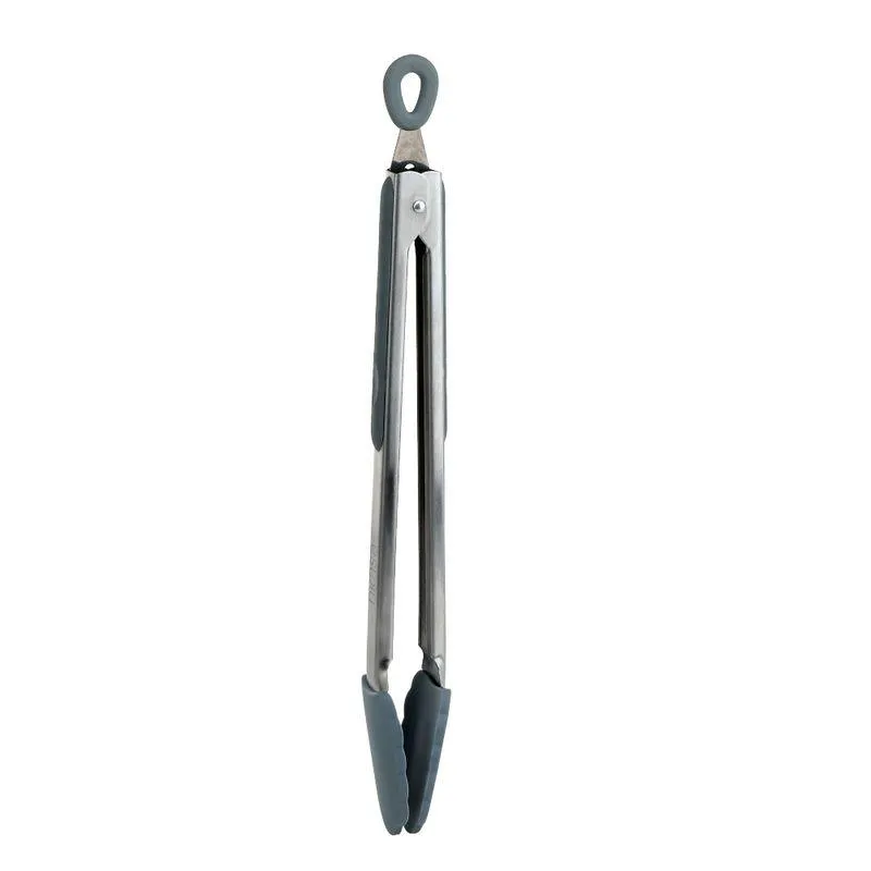 Pinza Inox Silicona 12 Gris